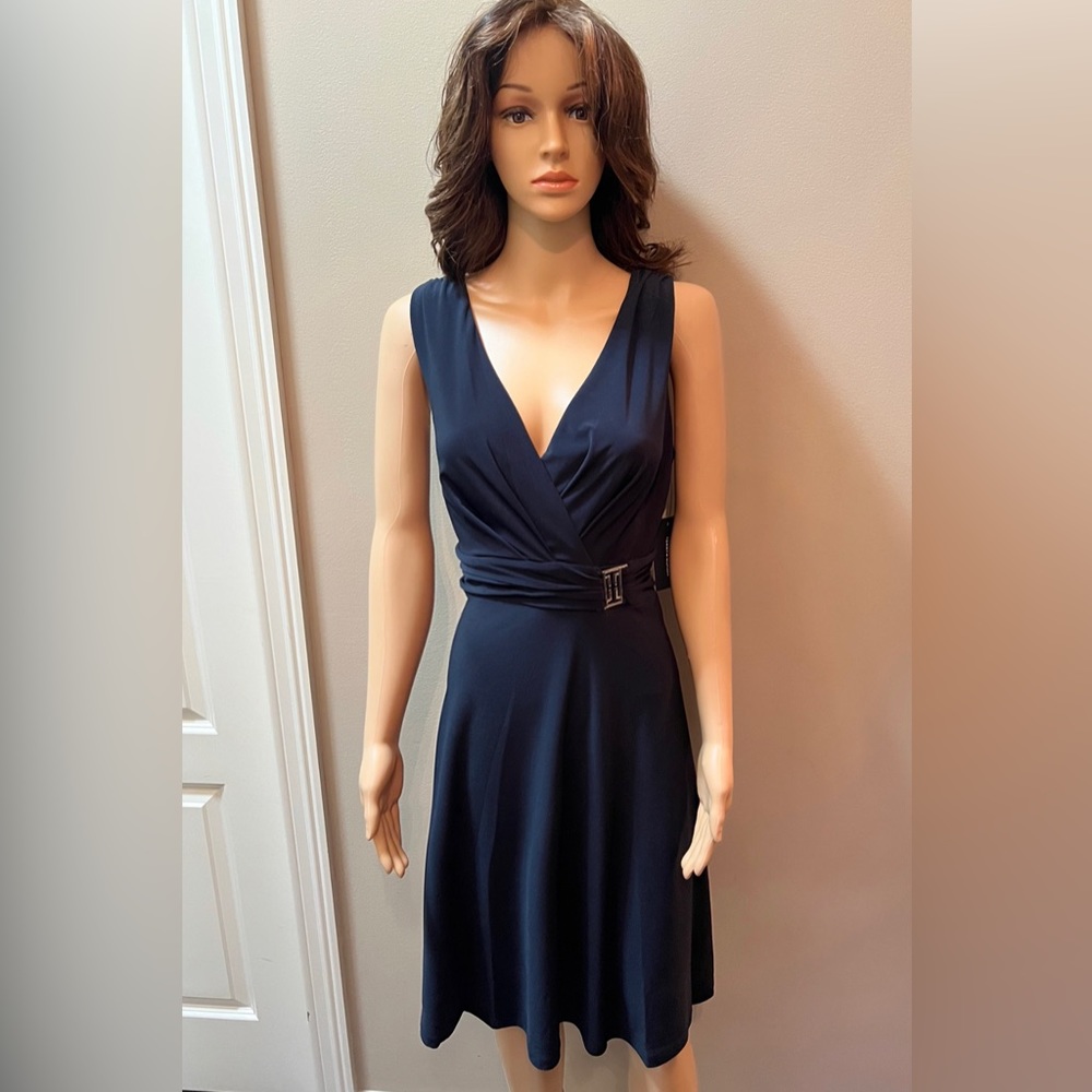 NWT Tommy Hilfiger navy blue jersey dress Sz10